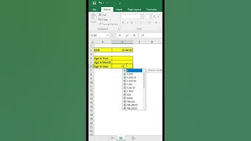 how to calculate the Age with current date. Advance excel questions #exceltutorial