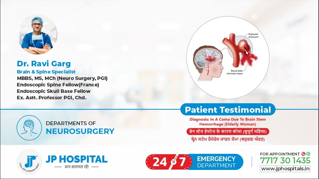 Patient Testimonial | Coma (Brain Stem Hemorrhage) | Dr. Ravi Garg | JP ...