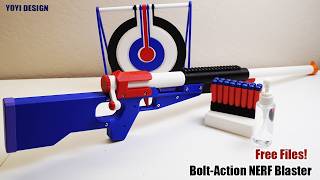 Bolt-Action Alcohol-Powered Nerf Blaster #nerf #toys #3dprinting #craft #mechanical #design