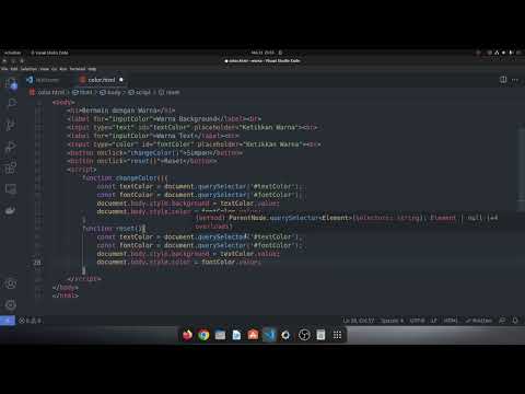 Membuat Tombol Reset menggunakan Javascript