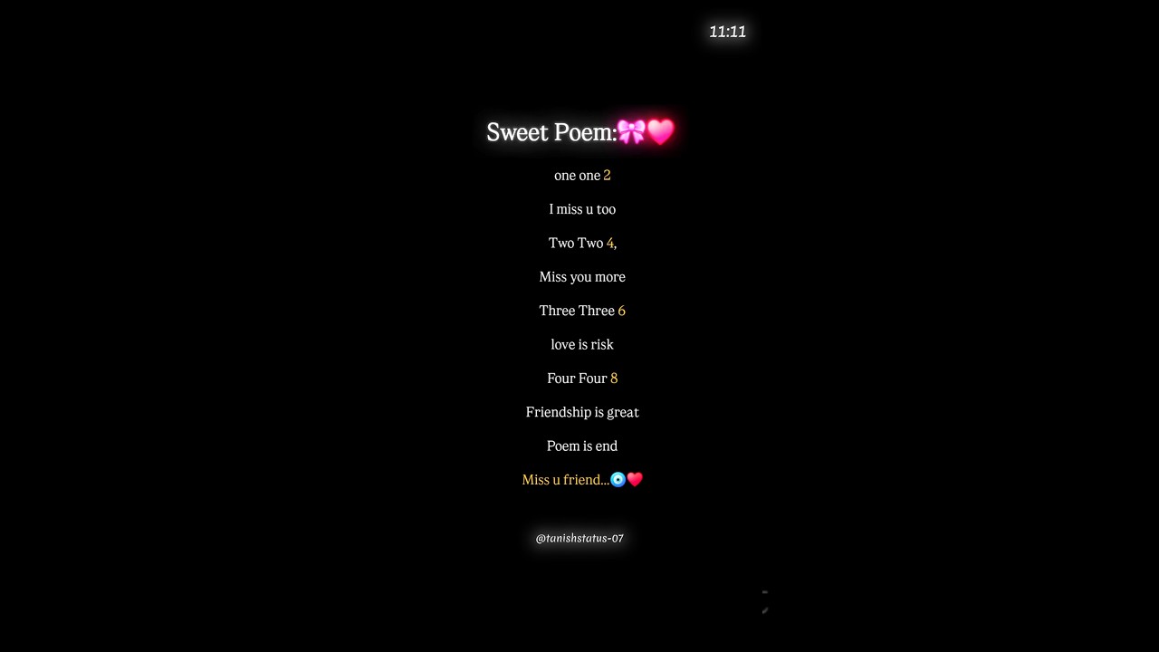 A Cute Poem with Deep Feelings 🥀✨ | 