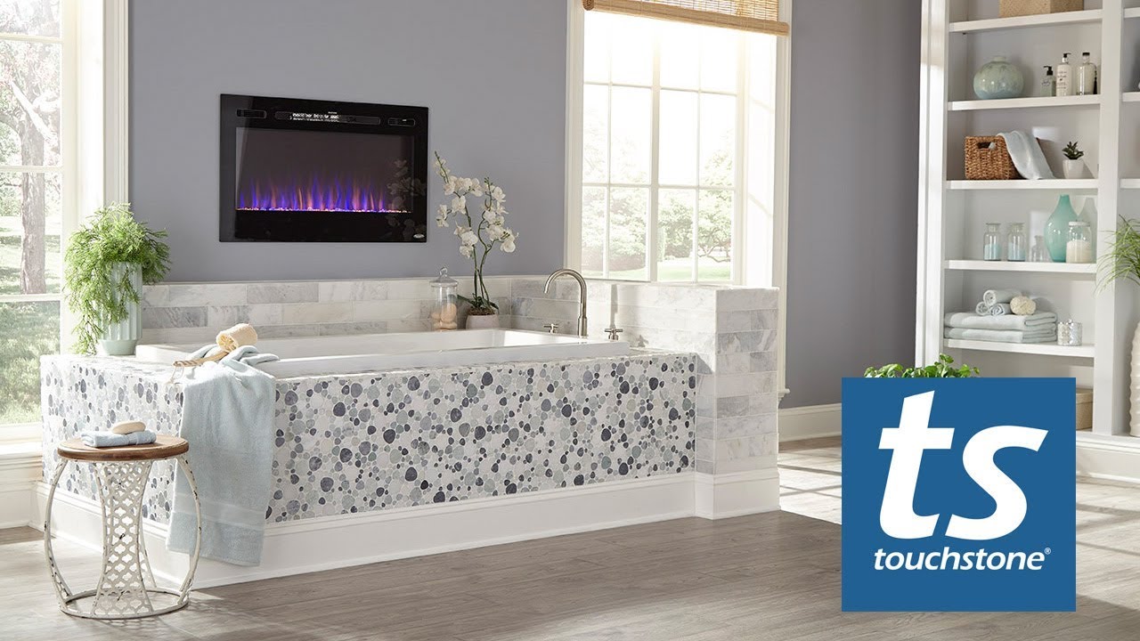 Touchstone Sideline Electric Fireplace, Electric Fireplace Over Bathtub