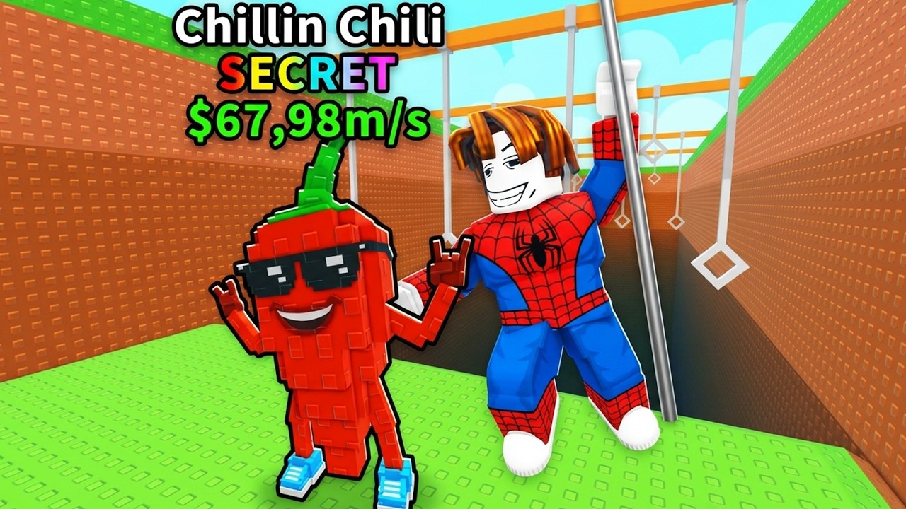 NOOB COM LANÇADOR DE TEIA INFINITO HUMILHA o Swing Obby para Brainrots no ROBLOX!