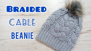 How To Crochet Beautiful Beanie Hat For Beginners:👌PERFECT! Braided Cable Hat