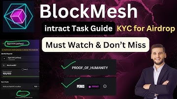 Blockmesh Airdrop Intract KYC Verification Update | Bybit ZkPass | Proof of Humanity