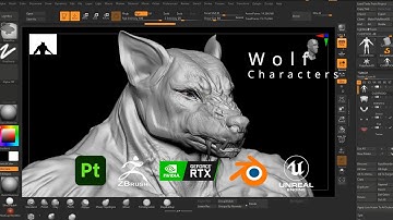 Characters 3d Wolf  Blender Unreal Engine 5 by Oscar Creativo #unrealengine