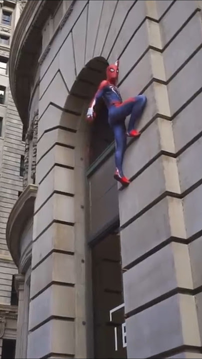 Spider-Man Real Life Wall Climb
