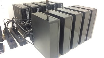 Burstcoin Mining With 50TB of External Hard Drives.