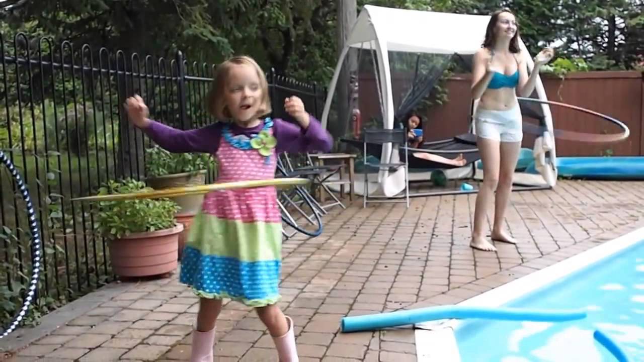 Mini Hula Hoop Girl Goes Hawaiian