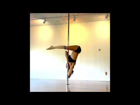 Janeiro cartwheel exit to football grip spinning pole combo