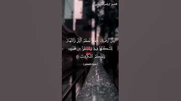 سورة القصص من  آية 72 إلى آية 74 بصوت الشيخ ياسر الدوسري♥♥