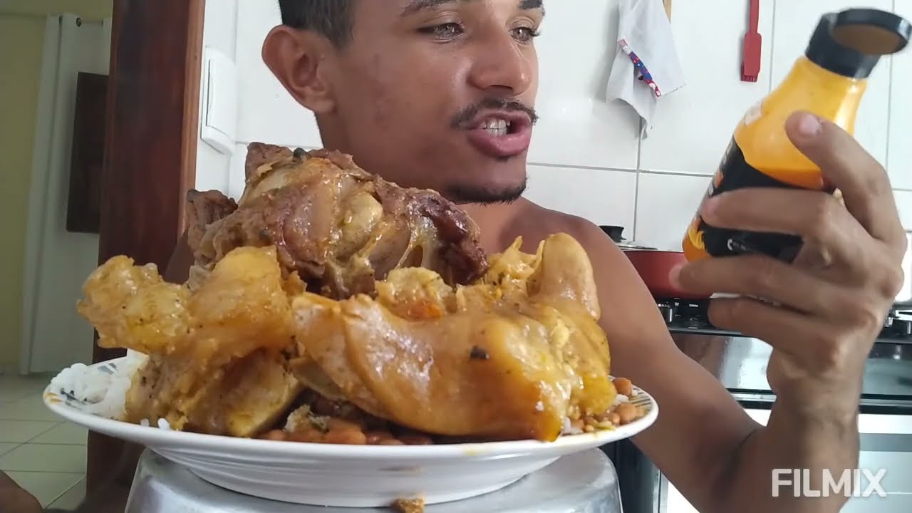 MUKBANG: COMENDO DE MÃO/ FIZ OSSO DE PATINHO E MOCOTÓ  😱😋🙏