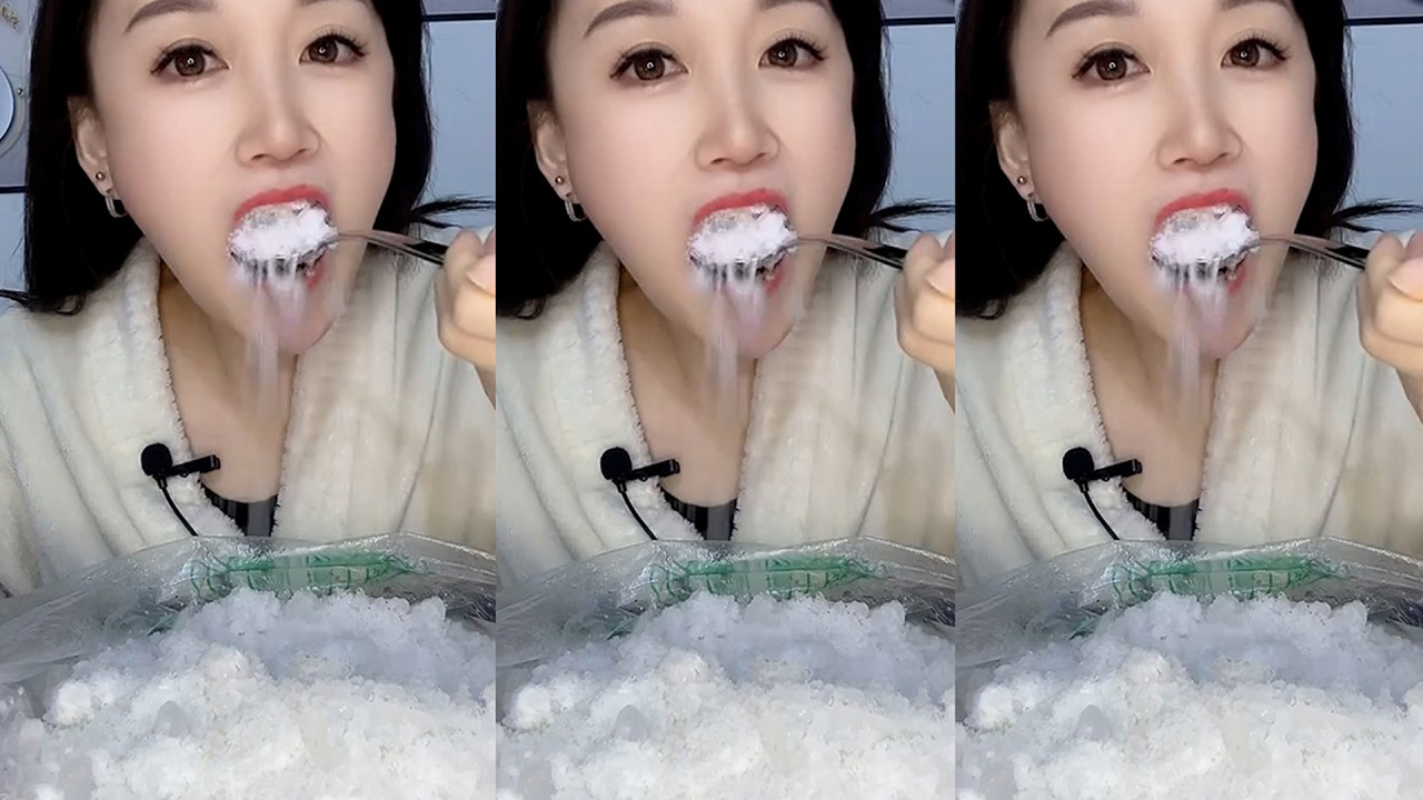 ASMR MUKBANG ICE EATING SOUNDS FROM THE FROZEN WATER