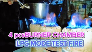 DIY USED OIL KALAN 4 PCS BURNER CHAMBER TEST FIRE