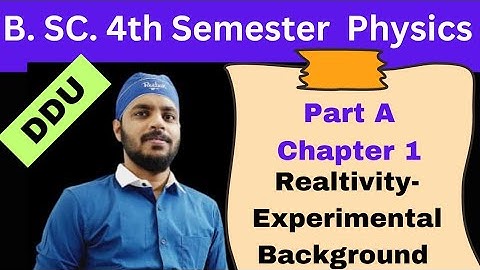 BSc 4th Semester Physics | MCQs | Modern Physics (Relativity- Experimental Background) #mcq #ddu#bsc