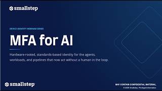 Rethinking MFA for Non-Human Identities: Securing Workloads, Agents, APIs, and more Webinar