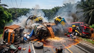 Insiden Paling Buruk Dan Menyedihkan  Detik Detik Truck Terbalik Di Bukit Kodok