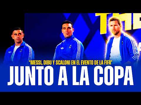 🇦🇷🏆MESSI, DIBU Y SCALONI JUNTO A LA COPA EN EL EVENTO DE LA FIFA ANTES DE LA FINAL