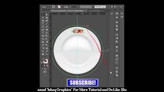 Create a Circular Pattern on plate in illustrator | illustrator tutorial #short