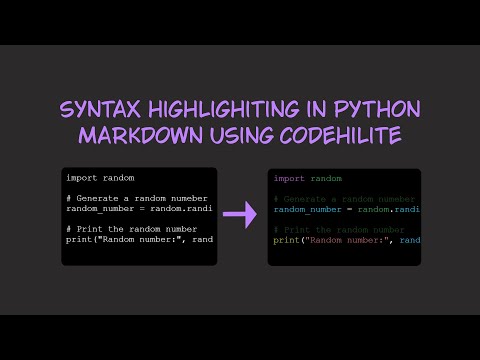 Syntax Highlighting in Python Markdown using Codehilite