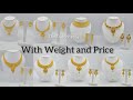 Latest 22k Gold Necklace Set with Weight and Price #thefashionplus