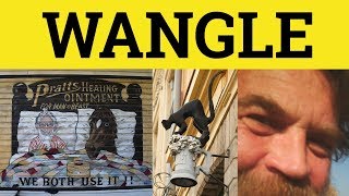 🔵 Wangle Meaning - Wangle Examples - Wangle in a Sentence -  Wangle Definition