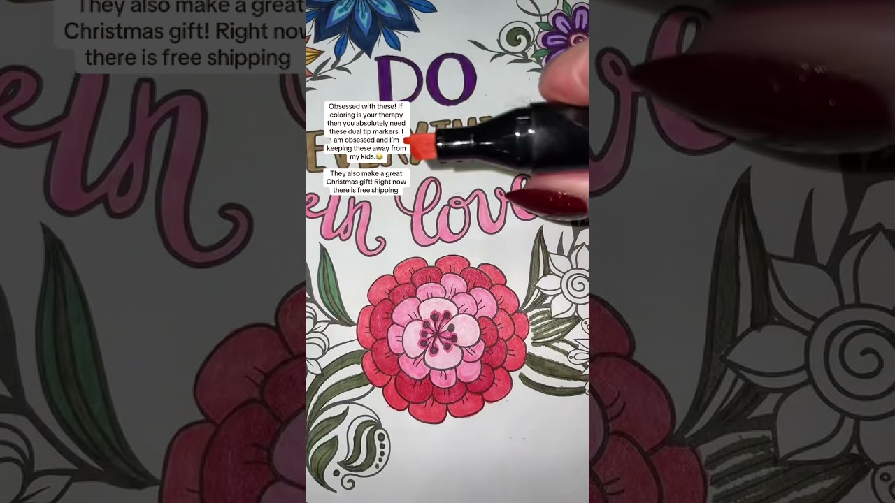 Obsessed with these dual tip markers! Perfect for coloring therapy & Christmas gifts. Free