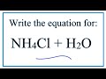 Ammonium Ion and Aqueous Reactions