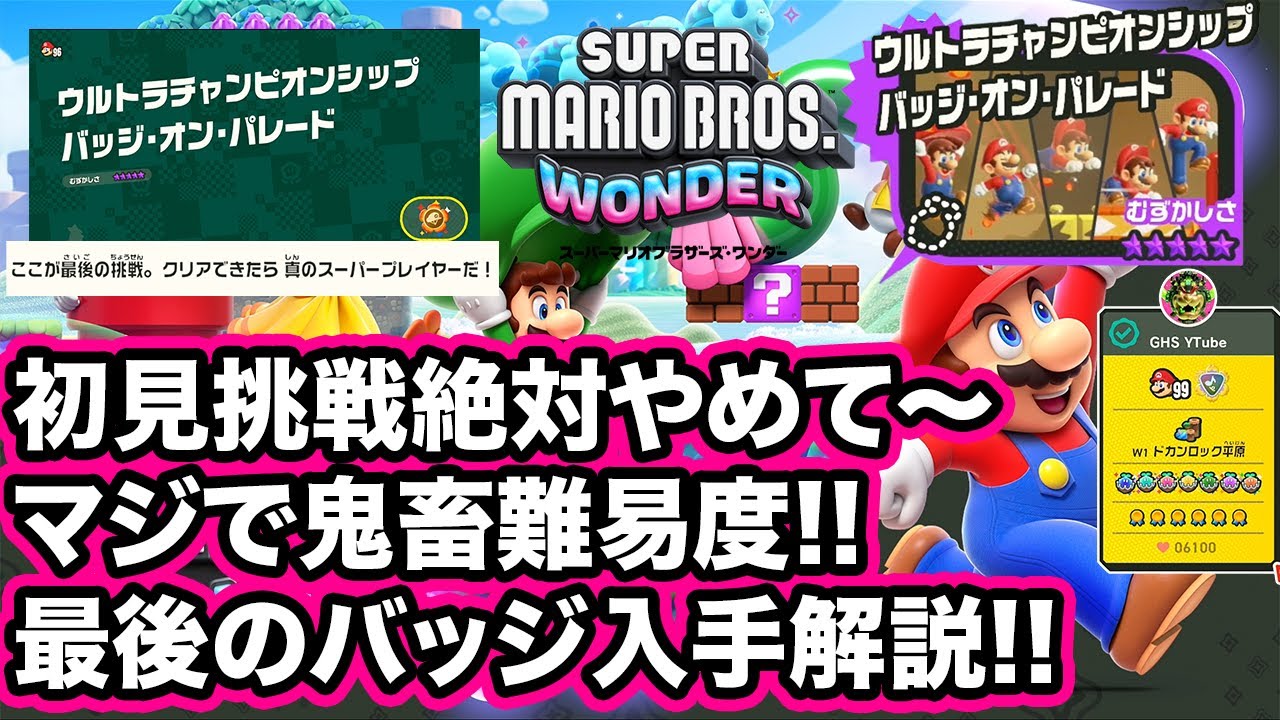 マリオワンダー】初見挑戦絶対やめて〜!!コレみて行って下さい!!通常
