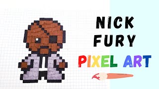Pixel Art - How to Draw NICK FURY!