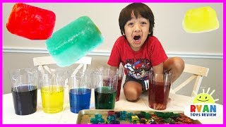 GIANT COLOR ICE CUBE Science Experiments for Kids to do at home