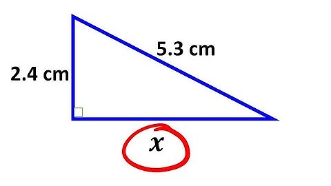 Pythagoras Theorem: Find short side, given longest side & other side