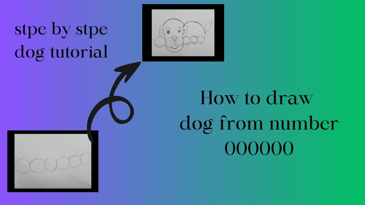 how to draw dog from number 000000 /easy dog drawing / number drawing YouTube