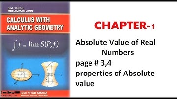 Absolute value of real number | bsc ads BS(honor) | calculus with analytical geometry| chapter 1|
