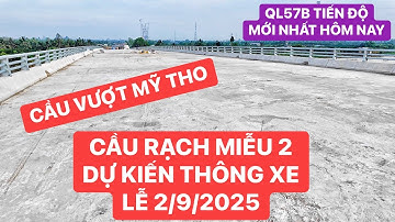 Đị bộ từ Tiền Giang qua Bến Tre bằng Cầu Rạch Miễu 2, điểm kết nối đầu tiên từ Cồn Thới Sơn và QL57B