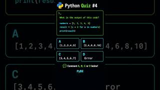 Can you solve this in 10 seconds 🤔 Python List Comprehension Quiz #4