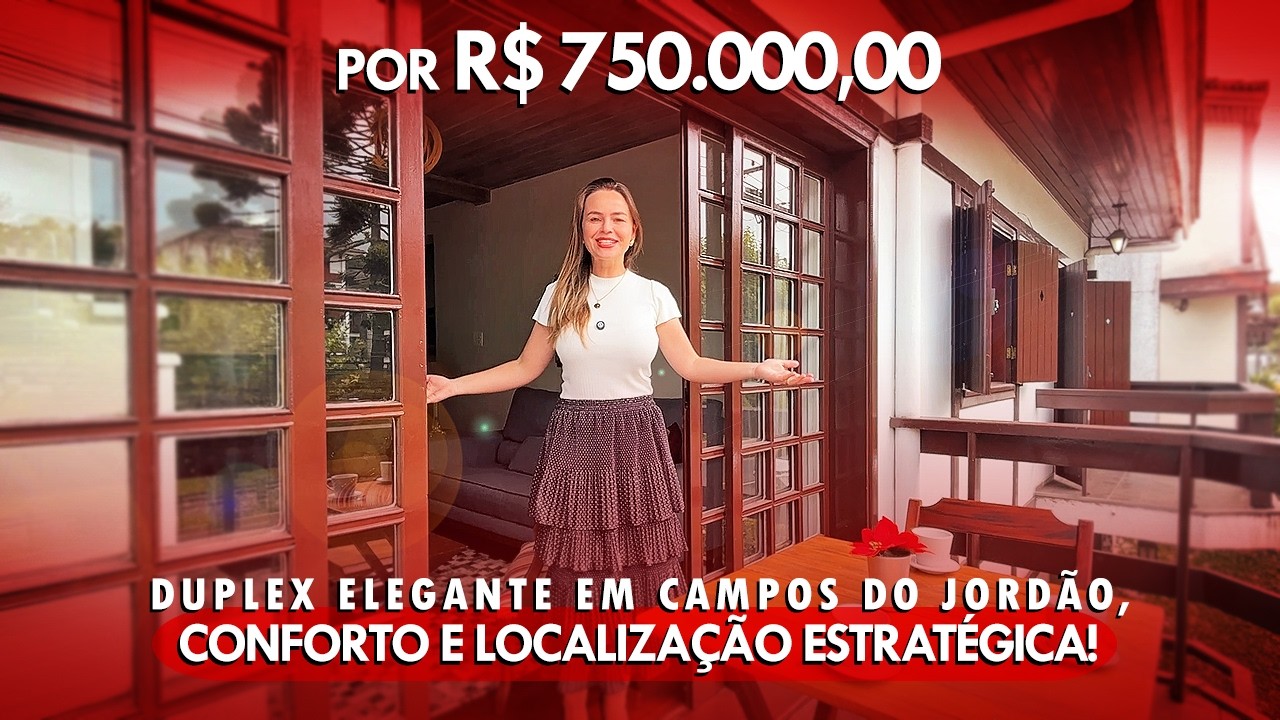 Vídeo do Imóvel: Apartamento Duplex com 3 dormitórios à venda por R$ 750.000 - Jaguaribe - Campos do Jordão/SP