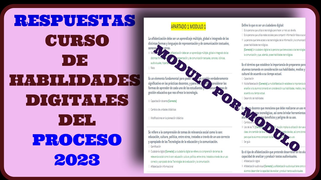 RESPUESTAS DEL CURSO HABILIDADES DIGITALES - YouTube