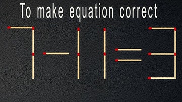 Turn the wrong equation into correct 7-11=3,  | Matchstick Puzzle #mindtest  #matches #puzzlegames