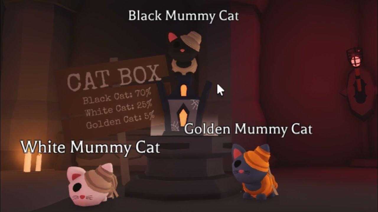 Opening Mummy Cats in Adopt me I got a Halloween golden mummy cat YouTube