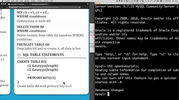 DATABASE2 MySQL - 8.1.테이블의 생성