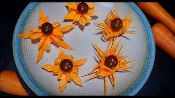 Hướng Dẫn Cắt Tỉa Hoa Cà Rốt Đơn Giản, Dễ Làm |AV Cắt Tỉa Rau Củ Quả