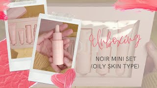 Noir Mini Set unboxing oily skin type + asmr