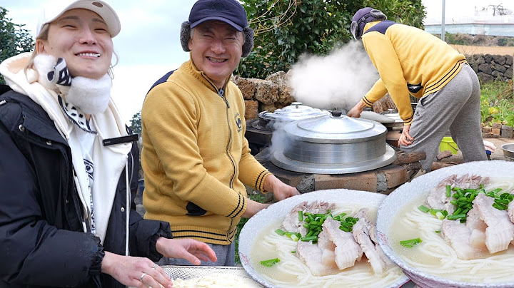 아빠 저보다 잘 드시는 거 같아요.. 살면서 히밥보다 떡국을 많이먹은 "아빠" 와 그 뒤를 잇고 있는 히밥이의 제주도 고기국수 먹방