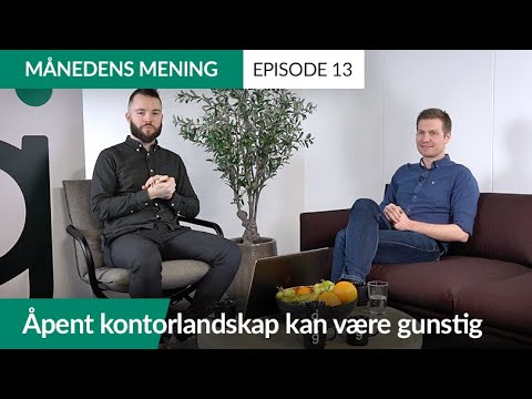 Månedens Mening 13 - Åpent Kontorlandskap Kan Være Gunstig