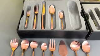 Лот 1223-050902, Столові Прибори На 12 Персон Чорний, Бронзовий, Echtwerk Вага 7 Кг 2 Шт