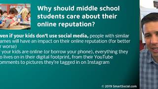 Why should middle school students care about their online reputation