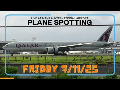 🔴LIVE - Rainy Weather @ Manila Airport (NAIA), PHILIPPINES | Plane Spotting + Live ATC ✈️ 7/11/25