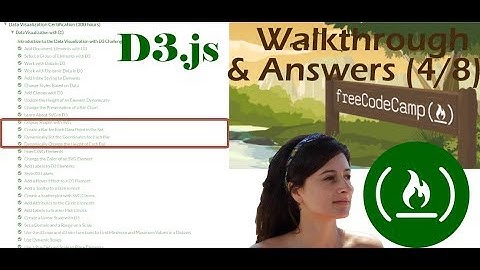 [4/8] D3.JS -- Bar chart, dynamic coordinates, height, invert it  | FreeCodeCamp Challenges
