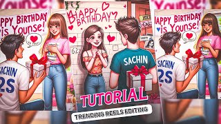 Happy Birthday Couple Ai Tutorial | Cap Cut Video Editing | Bing Ai Image Creator screenshot 5